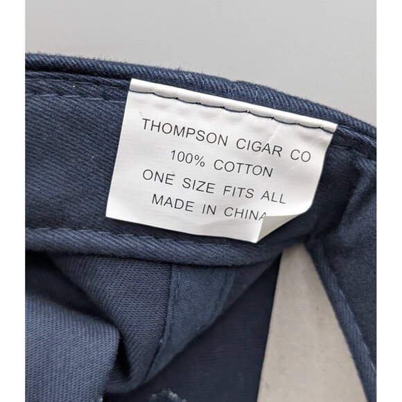 Thompson Cigar Co. Hat Cap Adjustable Strap Back Navy Blue Red Est 1915 Tampa FL - Picture 5 of 5